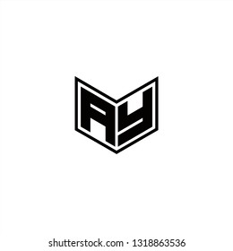AY Logo Letters initial Designs Template