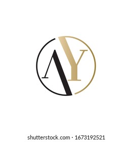 ay luxury logo design symbol icon