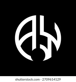 AY Modern Minimalist Circular Monogram AY Diseño de Logo