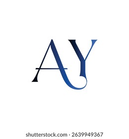 AY modern, minimalist wordmark logo design focusing on clean typography and timeless style, featuring sleek initials that convey professionalism, sophistication, and lasting brand identity.