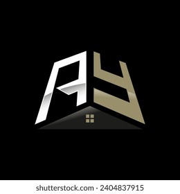 Diseño del logotipo de monograma AY, logotipo de realeza