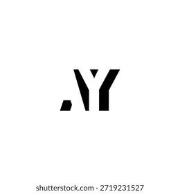 AY Negative Space Monogram Logo - Modernes minimales Buchstabendesign