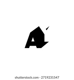 AY Negative Space Monogram Logo - Modernes minimales Buchstabendesign