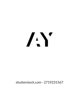 AY Negative Space Monogram Logo – Modern Minimal Lettermark Design