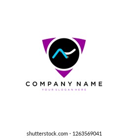 AY Security Guard Logo Icon template - Vector