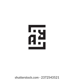 Logotipo retro de concepto cuadrado de AY en diseño profesional de alta calidad que se imprimirá bien en cualquier medio impreso