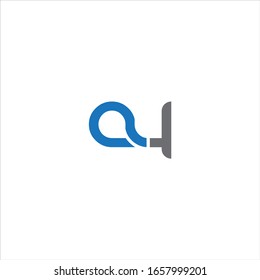 AY unique letter vector logo design with blue and grey.