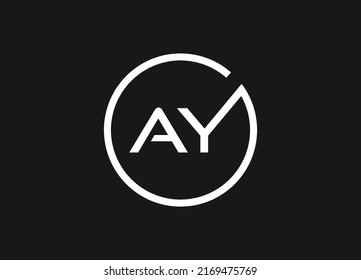 AY A und Y Alphabet Anfangsbuchstabe Monogram, modernes Design Symbol Logo, Vektorgrafik