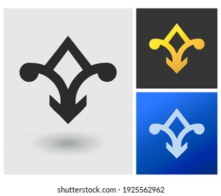 AY and Y initial based Logo Design in Gradients Colors. Creative Modern Book educational shape with Letters Vector Icon Logo idea Illustration.