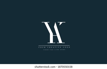AY, YA, A, Y abstract vector logo monogram template