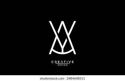 AY, YA, A, Y, Abstract Letters Logo Monogram