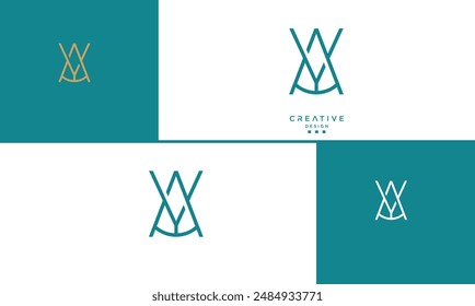 AY, YA, A, Y, Monograma del logotipo de las letras Abstractas
