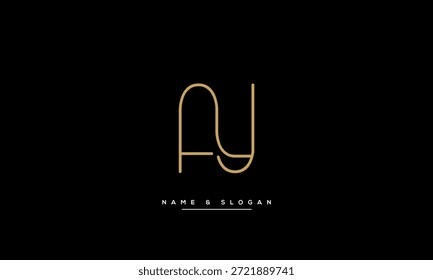AY, YA Letras abstratas Monograma de logotipo