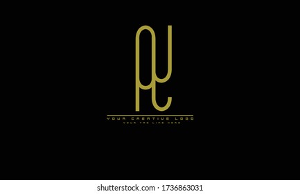 Plantilla de monograma del logotipo del vector abstracto AY YA