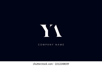 AY, YA Alphabet Letters Logo Monogram
