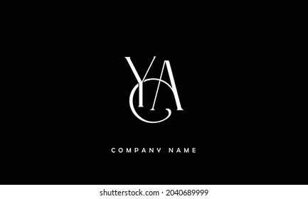 AY, YA Alphabets Letters Logo Monogram