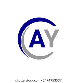 AY, YA Alphabets Letters Logo Monogram