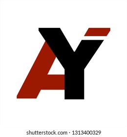 AY, YA initials letter company logo