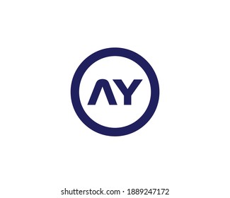 AY YA LETTER LOGO DESIGN VECTOR TEMPLATE