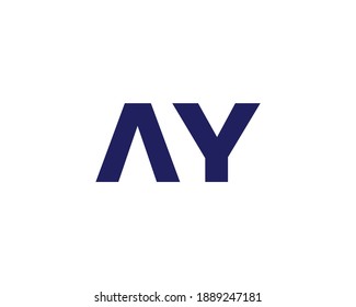 PLANTILLA DE VECTOR DE DISEÑO DE LOGOTIPO DE LETRA DE AY YA