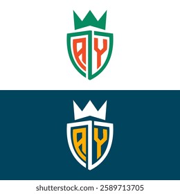 AY YA letter logo set design