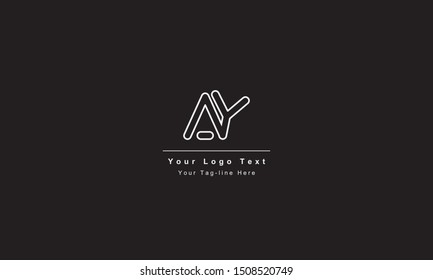 AY or YA letter logo. Unique attractive creative modern initial AY YA A Y initial based letter icon logo