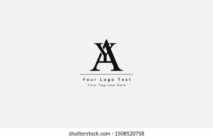 AY or YA letter logo. Unique attractive creative modern initial AY YA A Y initial based letter icon logo
