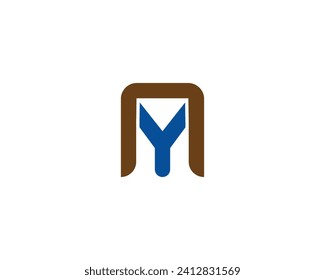 AY YA Logo design vector template