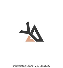 AY, YA, A AND Y Abstract initial monogram letter alphabet logo design