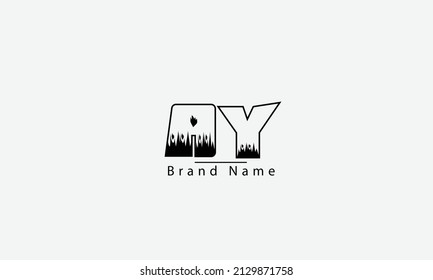 AY YA A Y abstract vector logo monogram template