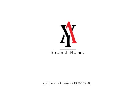 AY YA A Y abstract vector logo monogram template