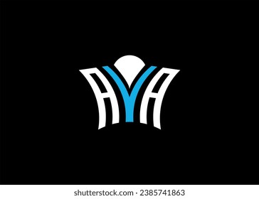 AYA initial monogram letter business and simple modern logo