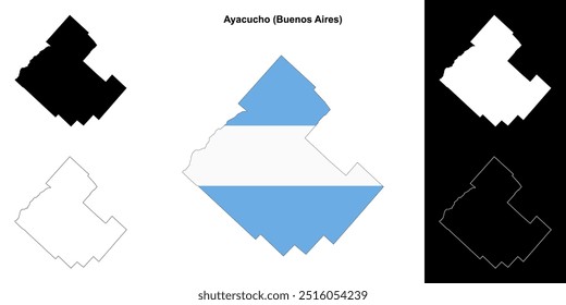 Mapa de Ayacucho department (Buenos Aires) detalhado