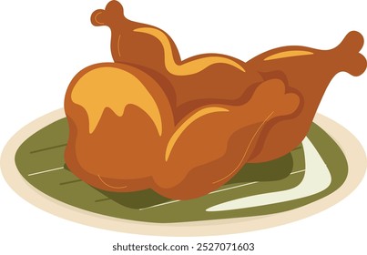 Ayam Percik Asian food illustration