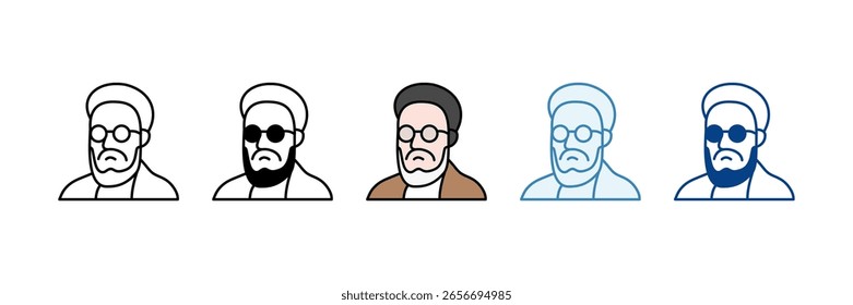 Ayatollah Icon Set Multiple Style Collection