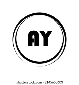 AY,AY Logo,A  Y  letter logo design with creative circle,company creative letter logo.
