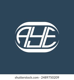 AYE abstract monogram logo design. AYE monogram unique modern flat abstract letter logo design.
