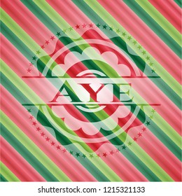 Aye christmas colors style badge.