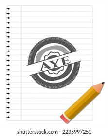 Símbolo de lápiz de ojos. Ilustración vectorial. Detallado. 