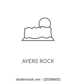 Ayers Rock linear icon. Ayers Rock concept stroke symbol design. Thin graphic elements vector illustration, outline pattern on a white background, eps 10.