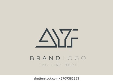 AYF abstract letter logo design. Modern Business Logo Design With Abstract Typography and Contemporary Style