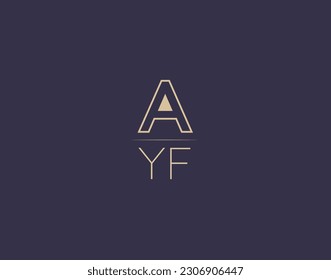 AYF letter logo design modern minimalist vector images