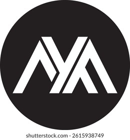 AYF three Letters creative circle logo design
