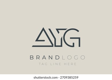 AYG abstract letter logo design. Modern Business Logo Design With Abstract Typography and Contemporary Style