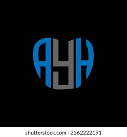 AYH letter logo creative design. AYH unique design.
