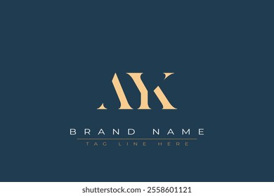 AYK abstract letter logo design. This logo is designed by three abstract letters.