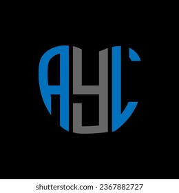 Diseño creativo del logo de la carta de AYL. AYL diseño único.

