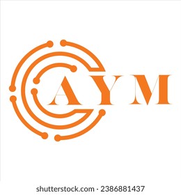 AYM-Briefdesign. Logo-Design der AYM-Buchstabentechnologie auf weißem Hintergrund. AYM Monogram Logo Design für Unternehmer und Unternehmen.