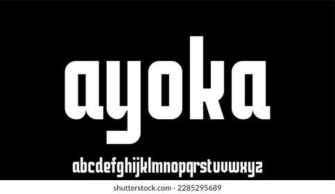 ayoka,unique luxury modern font alphabetical vector set