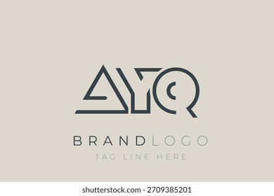AYQ abstract letter logo design. Modern Business Logo Design With Abstract Typography and Contemporary Style